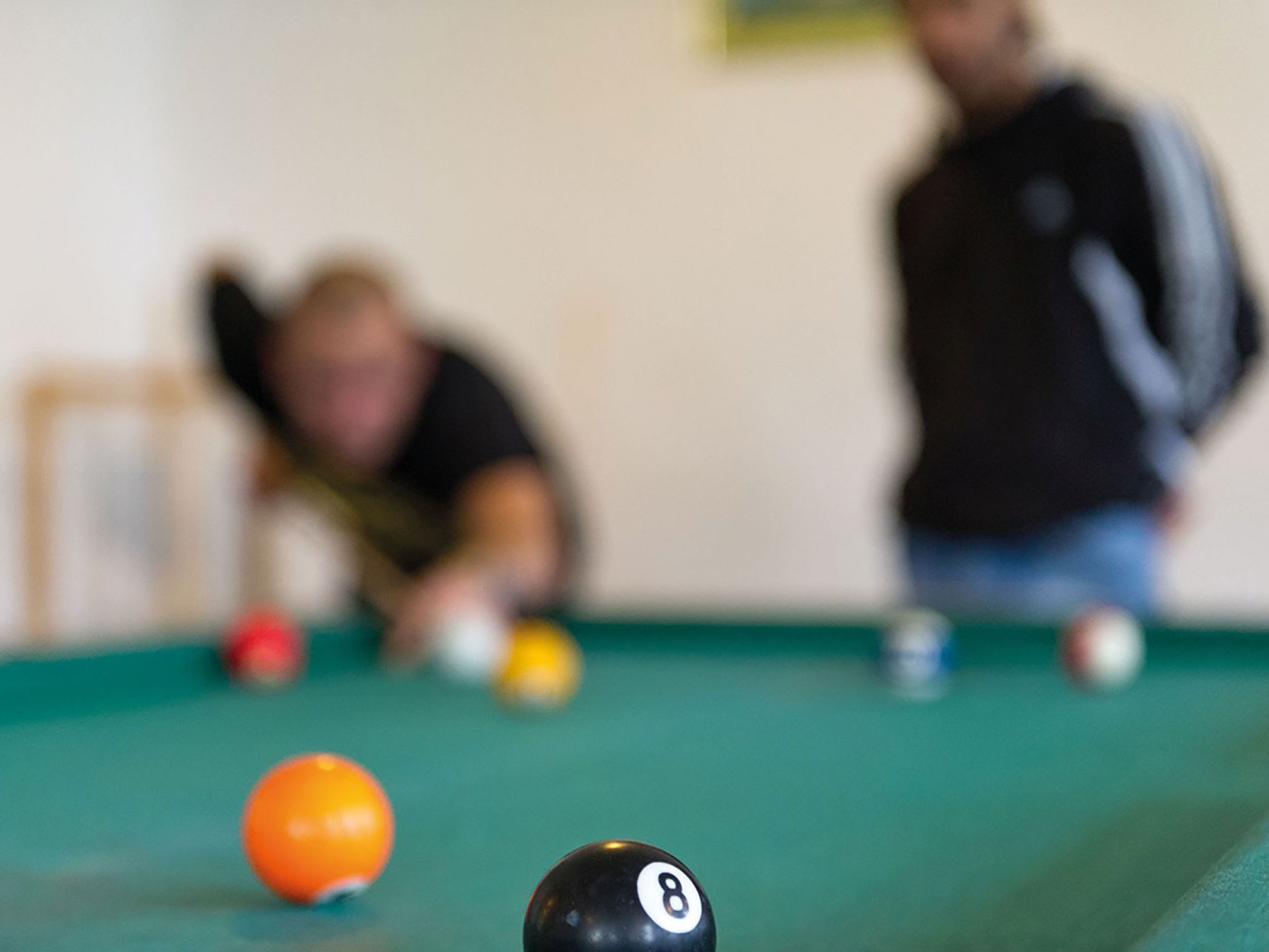 Nahaufnahme: eine Billiard-Szene